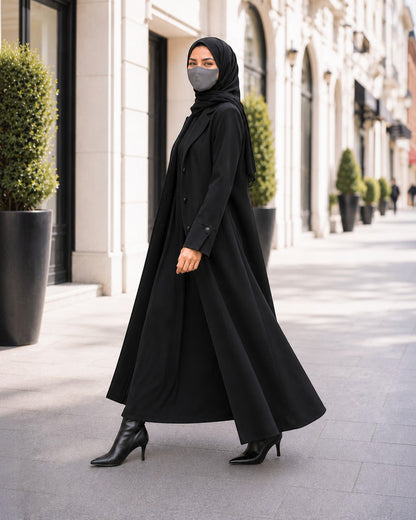Premium Blazer Style Abaya without Lining | Free Matching Hijab