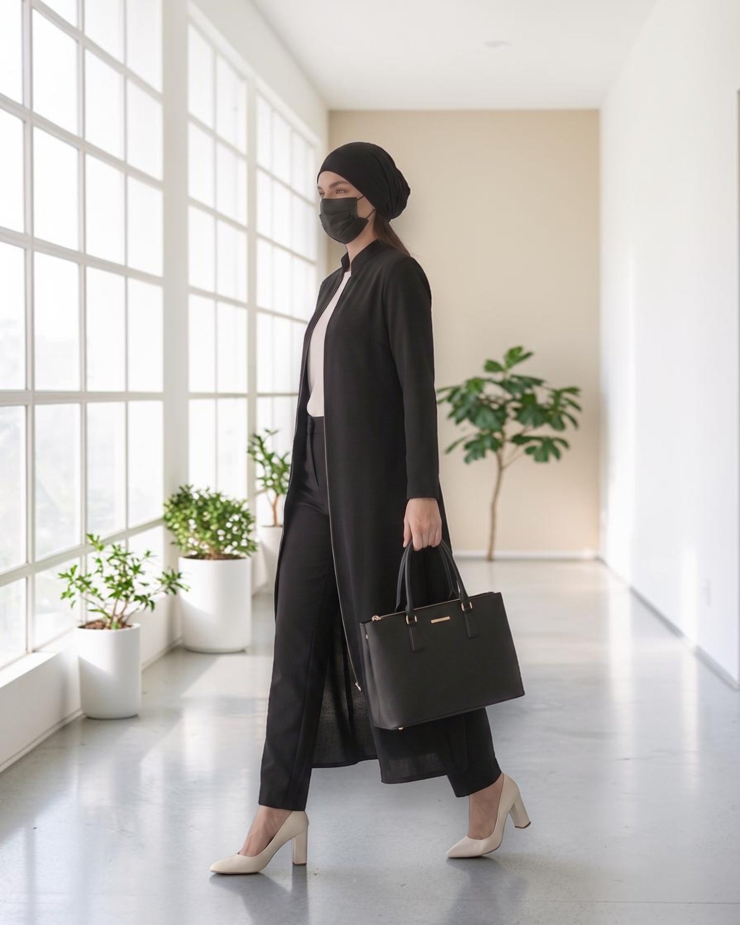 Modest Workwear Co-ord Set with Hijab