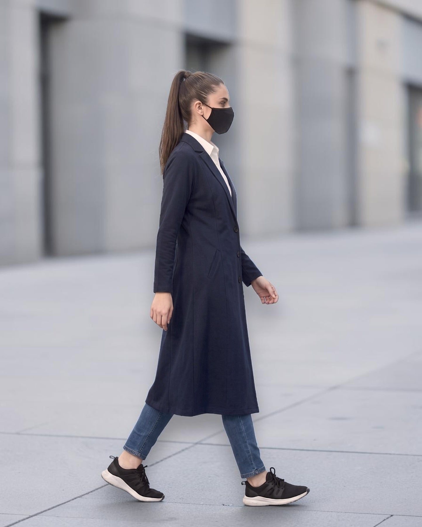 Longline Blazer for girls with Pockets | blazer-for-girls