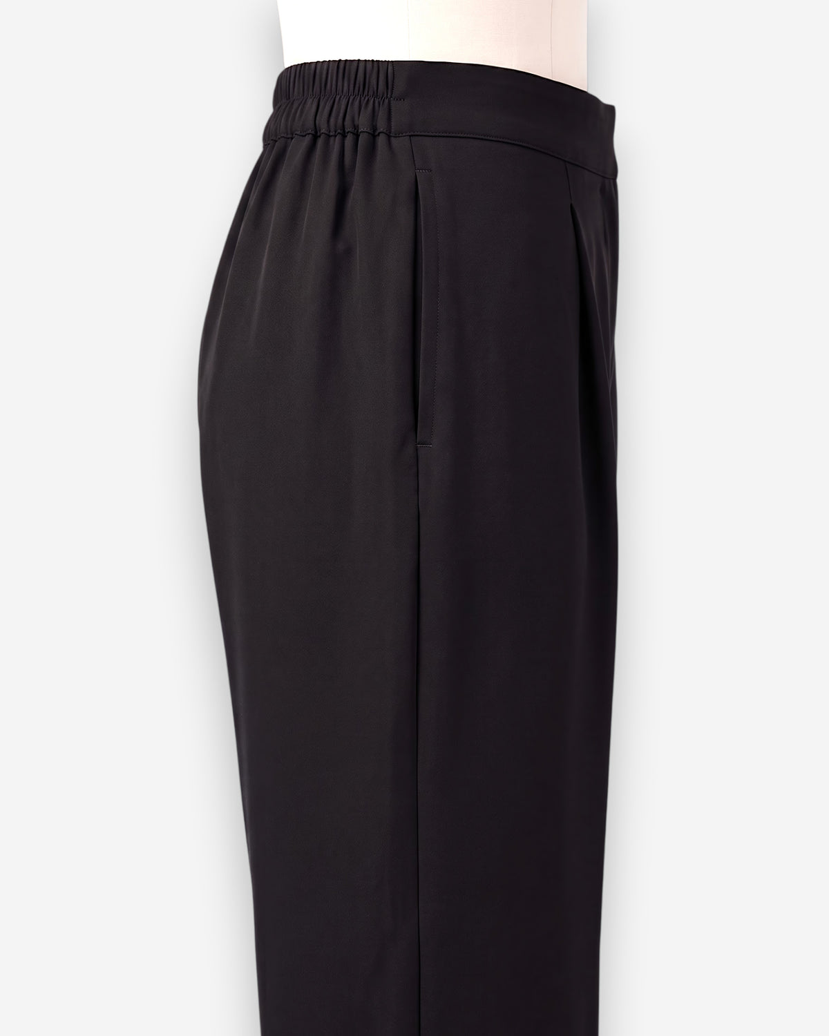 Straight-Fit Trousers with Hook-Zip Front & Elasticated Back (Copy)