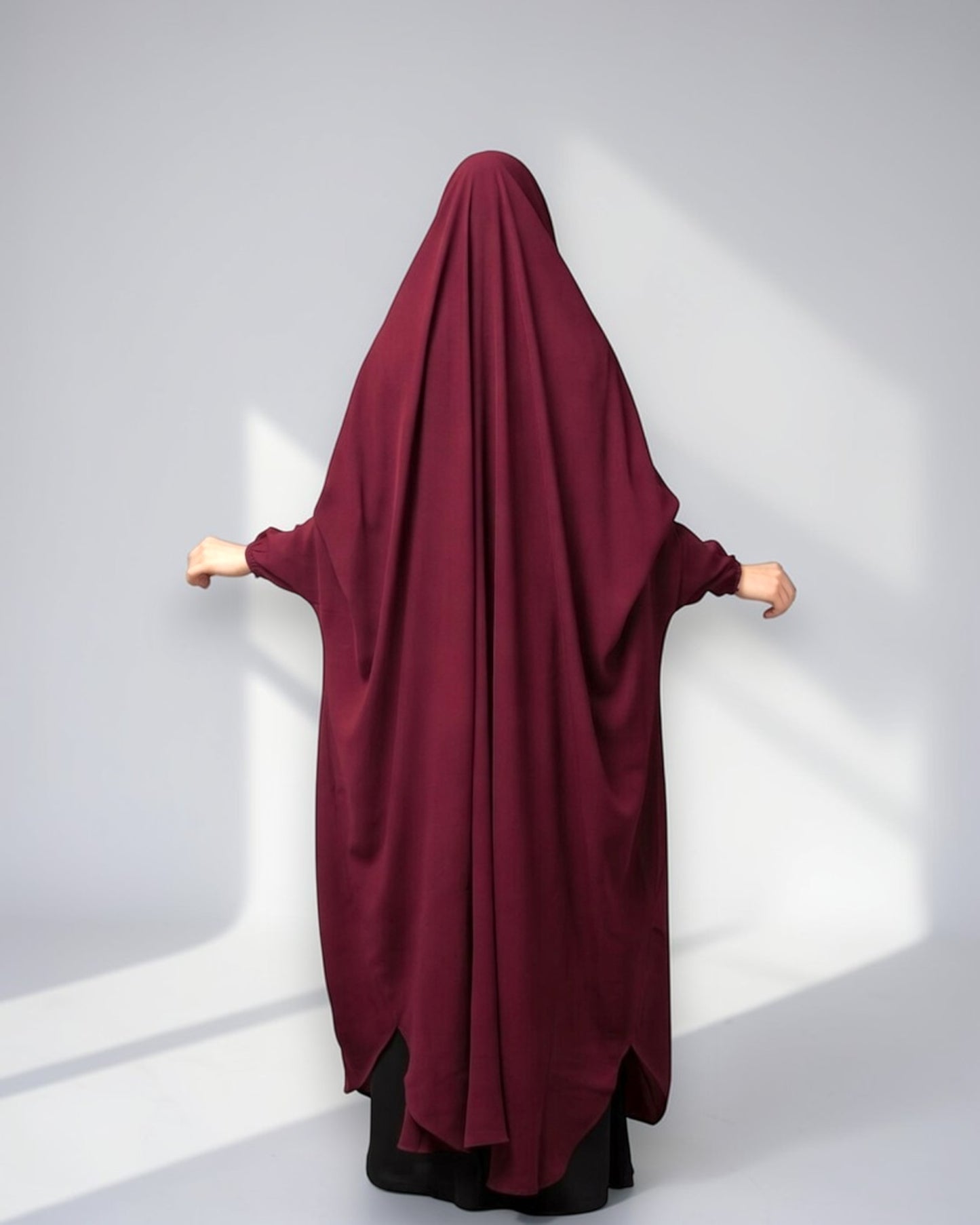 Full Length- Single Piece Jilbab With Adjustable Mouthpiece in Firdaus Fabric