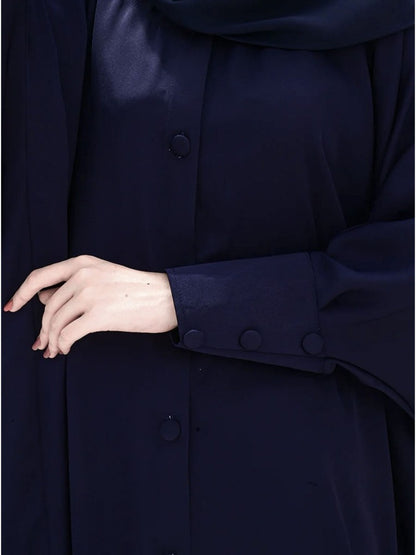 Front Open Kaftan in Firdaus Fabric with Matching Hijab