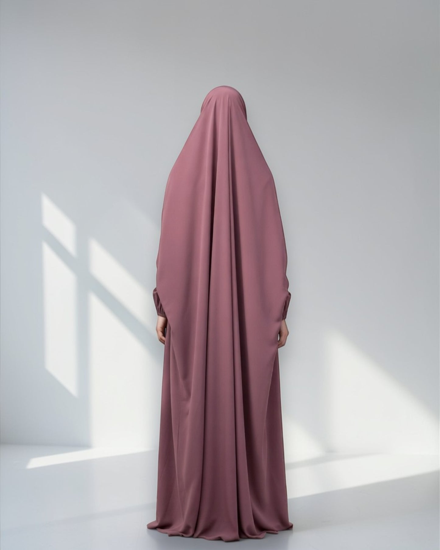 Full Length- Single Piece Jilbab With Adjustable Mouthpiece in Firdaus Fabric