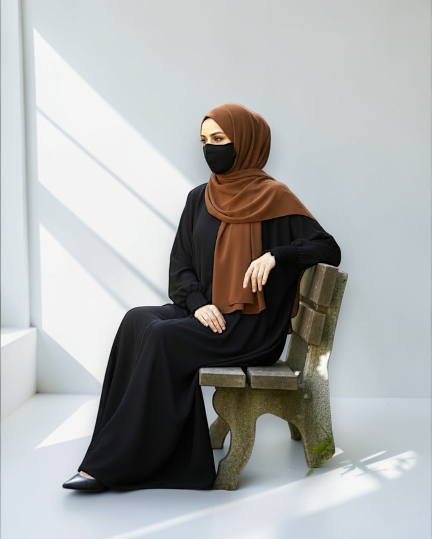 Front Open Kaftan Abaya in Premium Seltos Fabric with Full Zipper