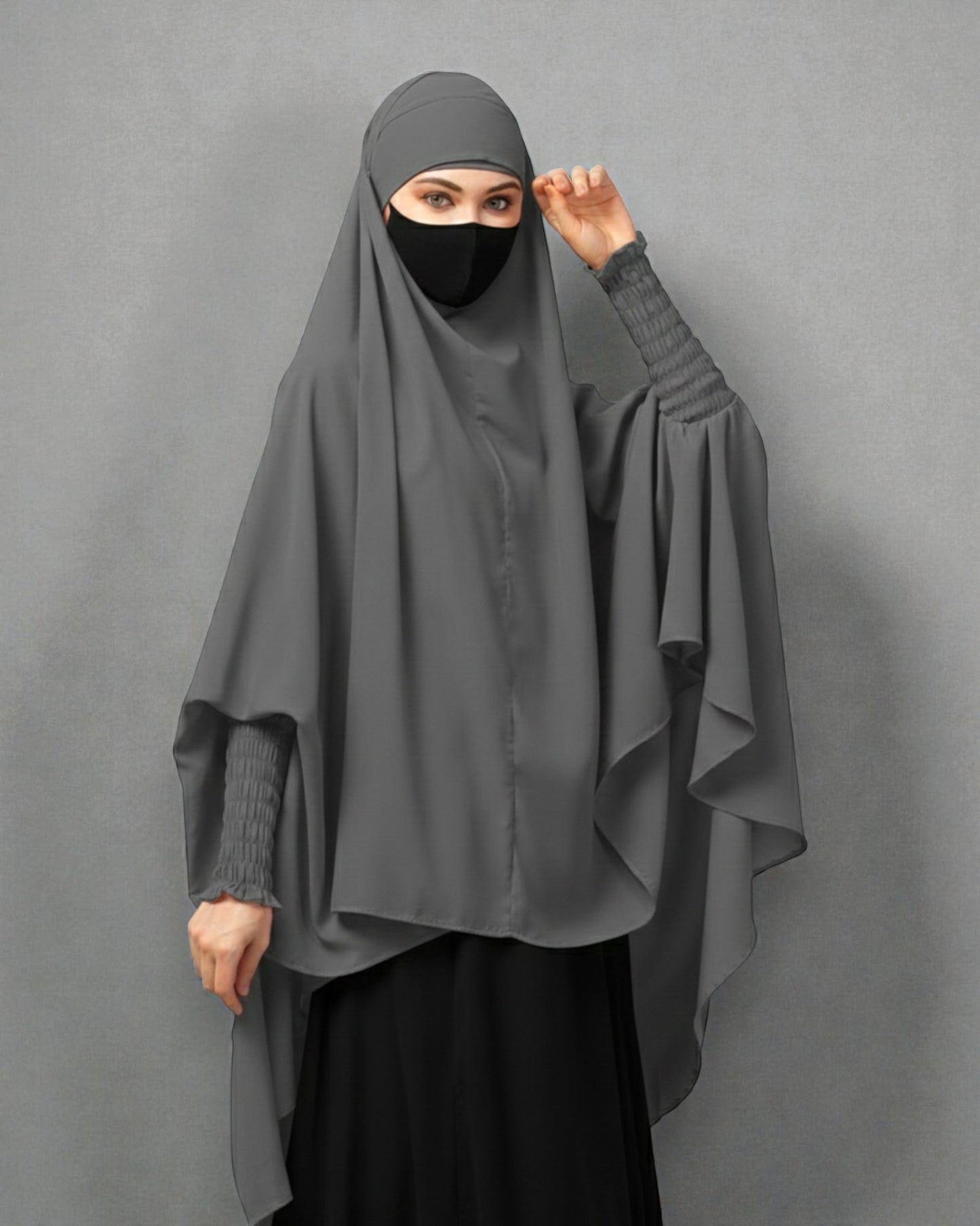 Khimar-Long Prayer Hijab With Mouth-Piece
