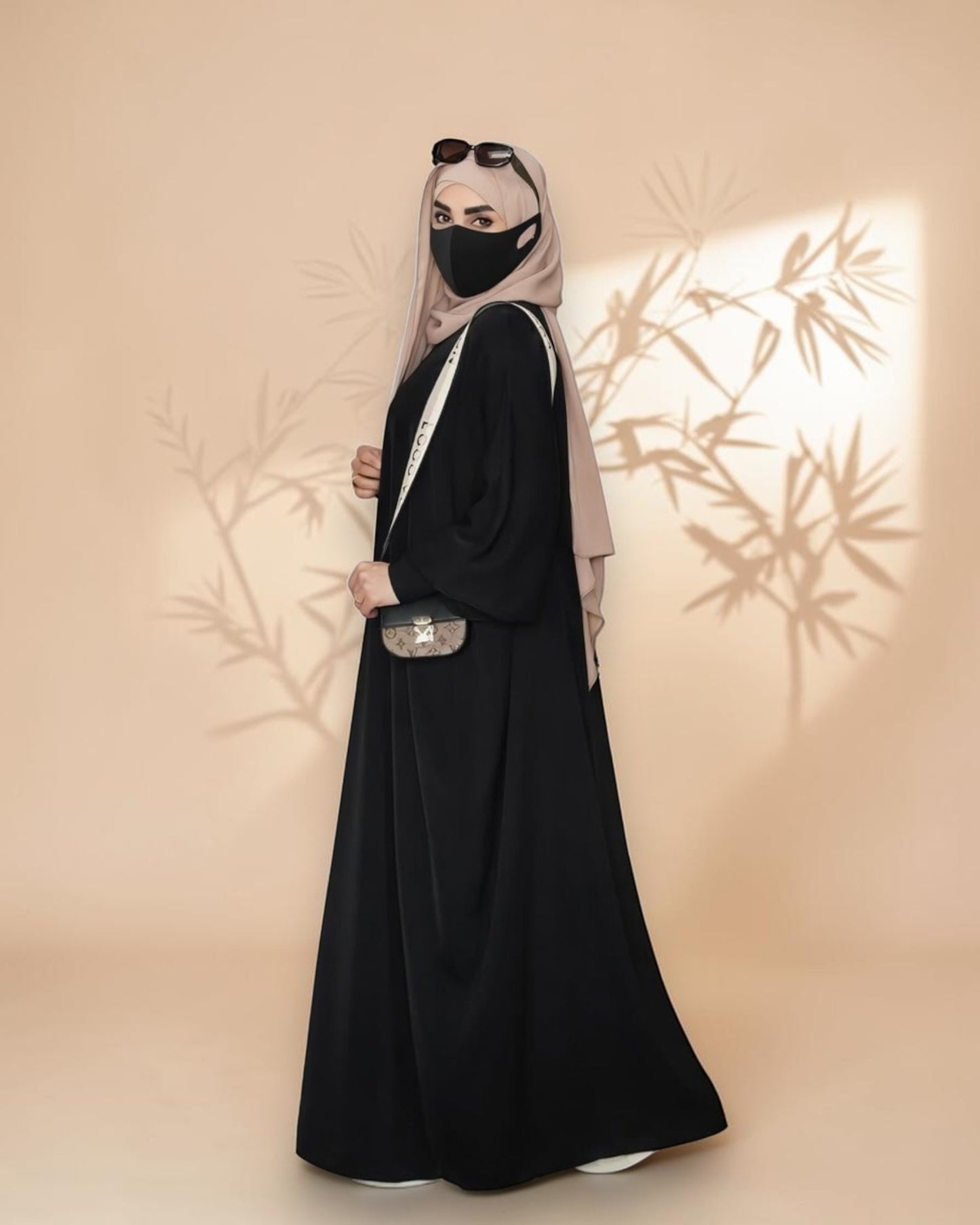 Black Kaftan Abaya with Cuff Sleeves