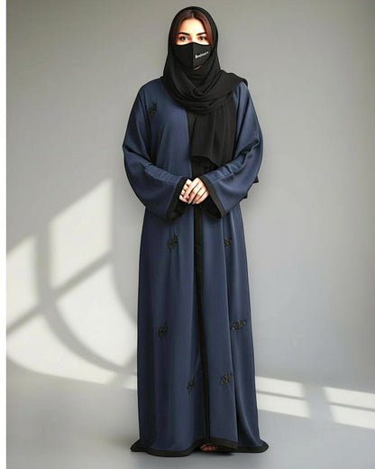 Front Open Abaya in Zoom Imported Fabric with Handwork