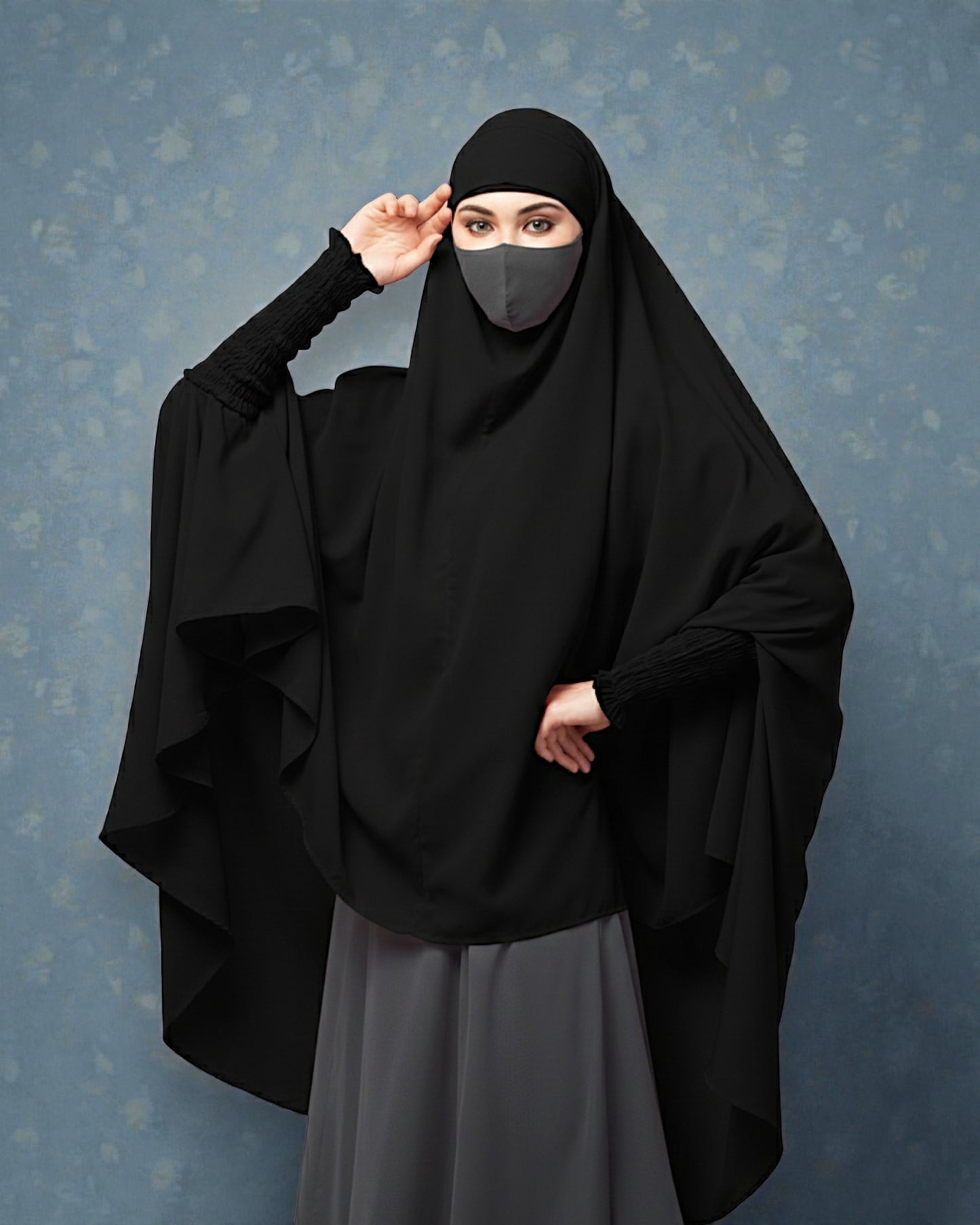 Khimar-Long Prayer Hijab With Mouth-Piece