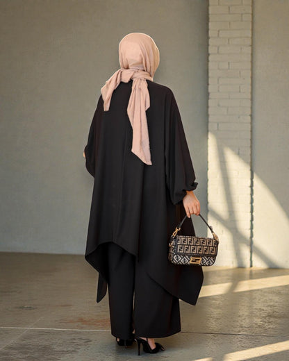 Loose Fit Co-Ord Set in Premium Firdaus Fabric with Hijab