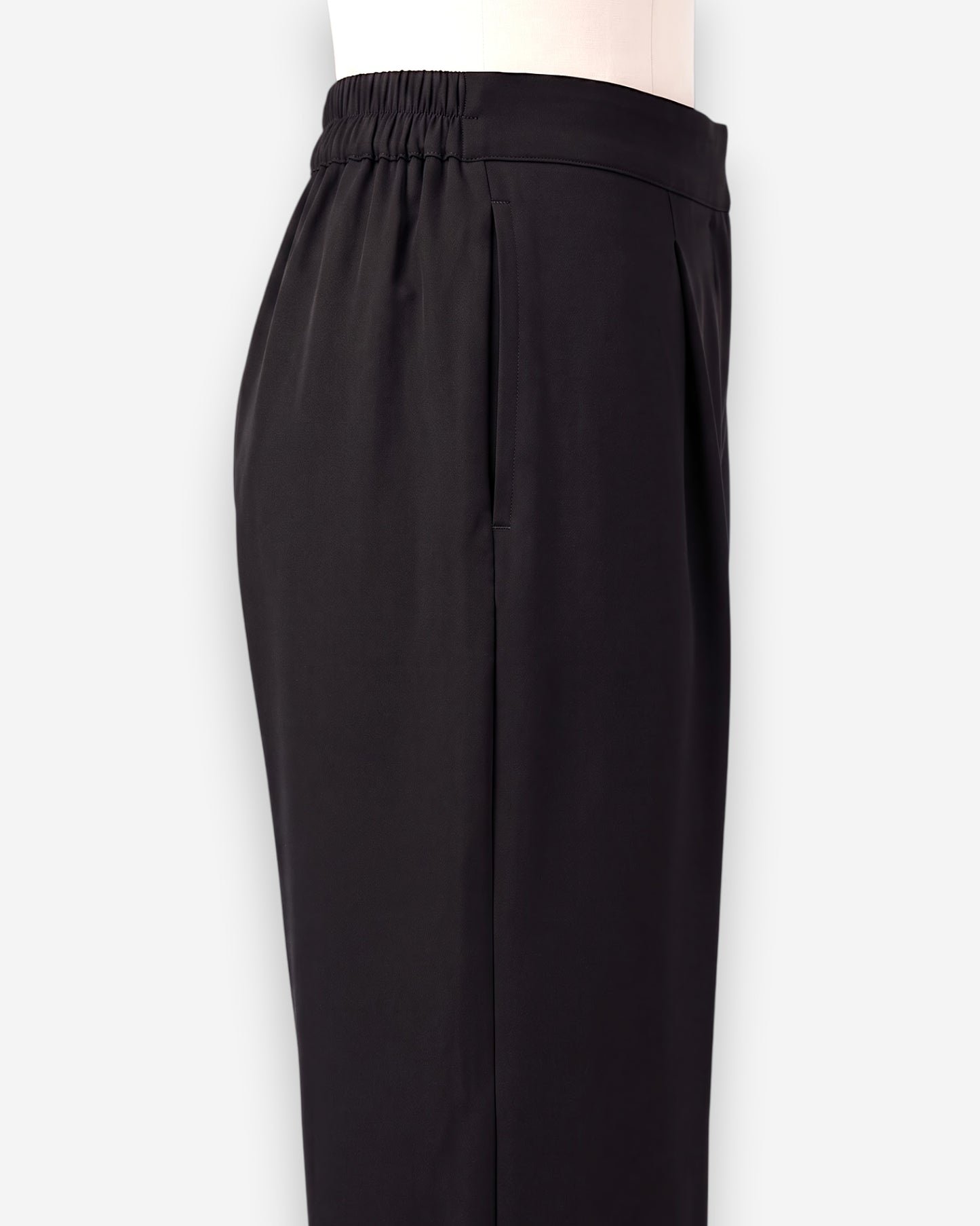 Straight-Fit Pull-On Trousers with Smooth Front & Elasticated Back