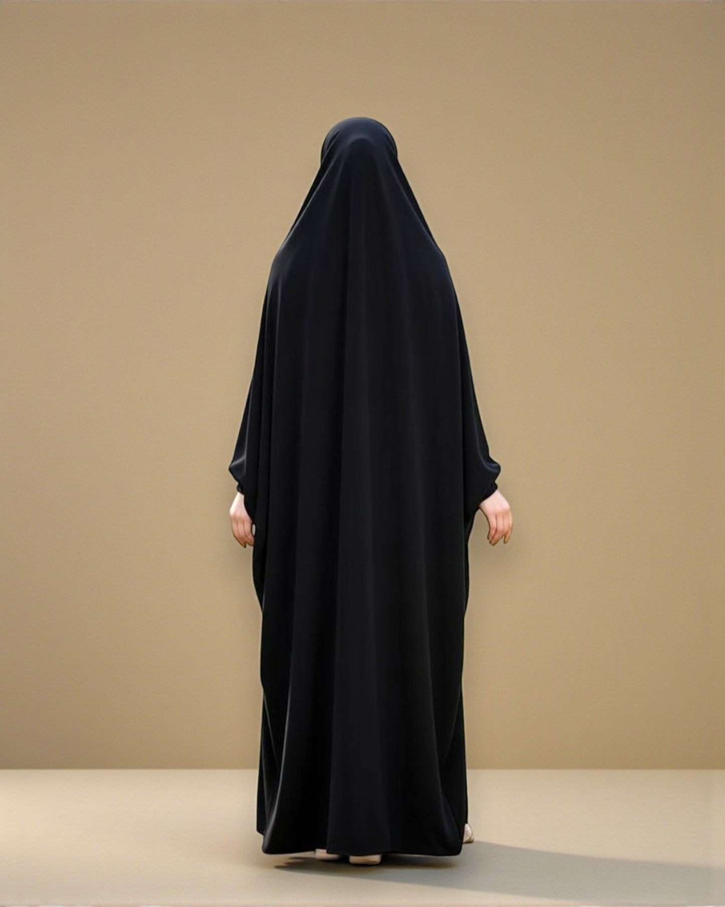 Full Length- Single Piece Jilbab With Adjustable Mouthpiece in Firdaus Fabric