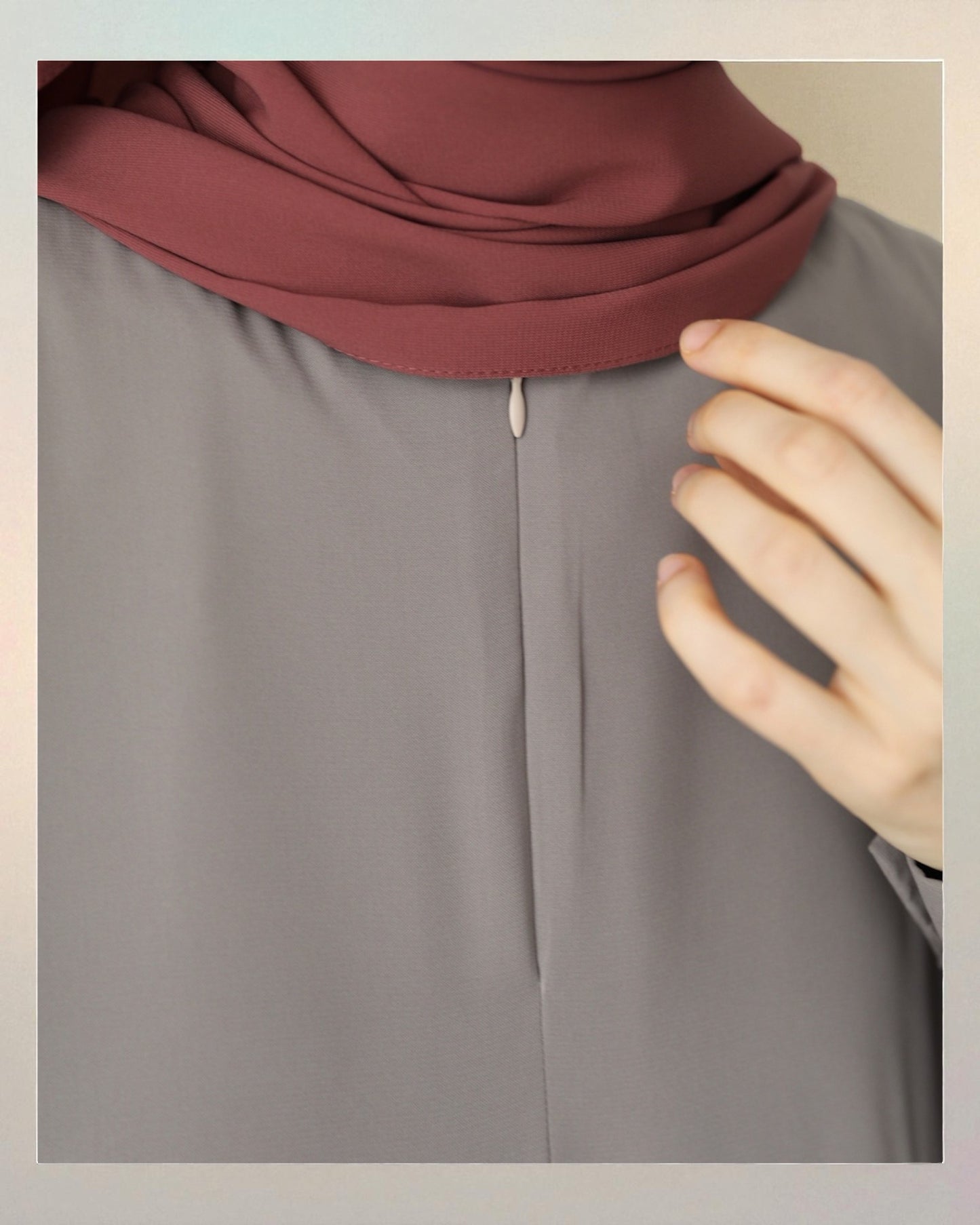 Turkish Style Pleated Abaya with Concealed Zipper