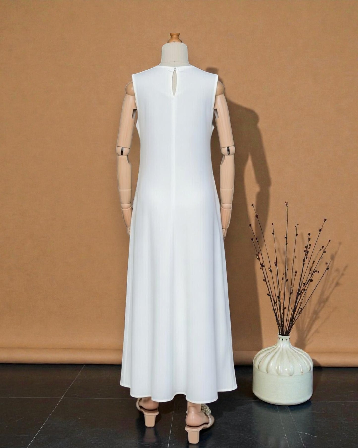 Sleeveless Inner Abaya in Premium Firdaus Fabric with Back Keyhole