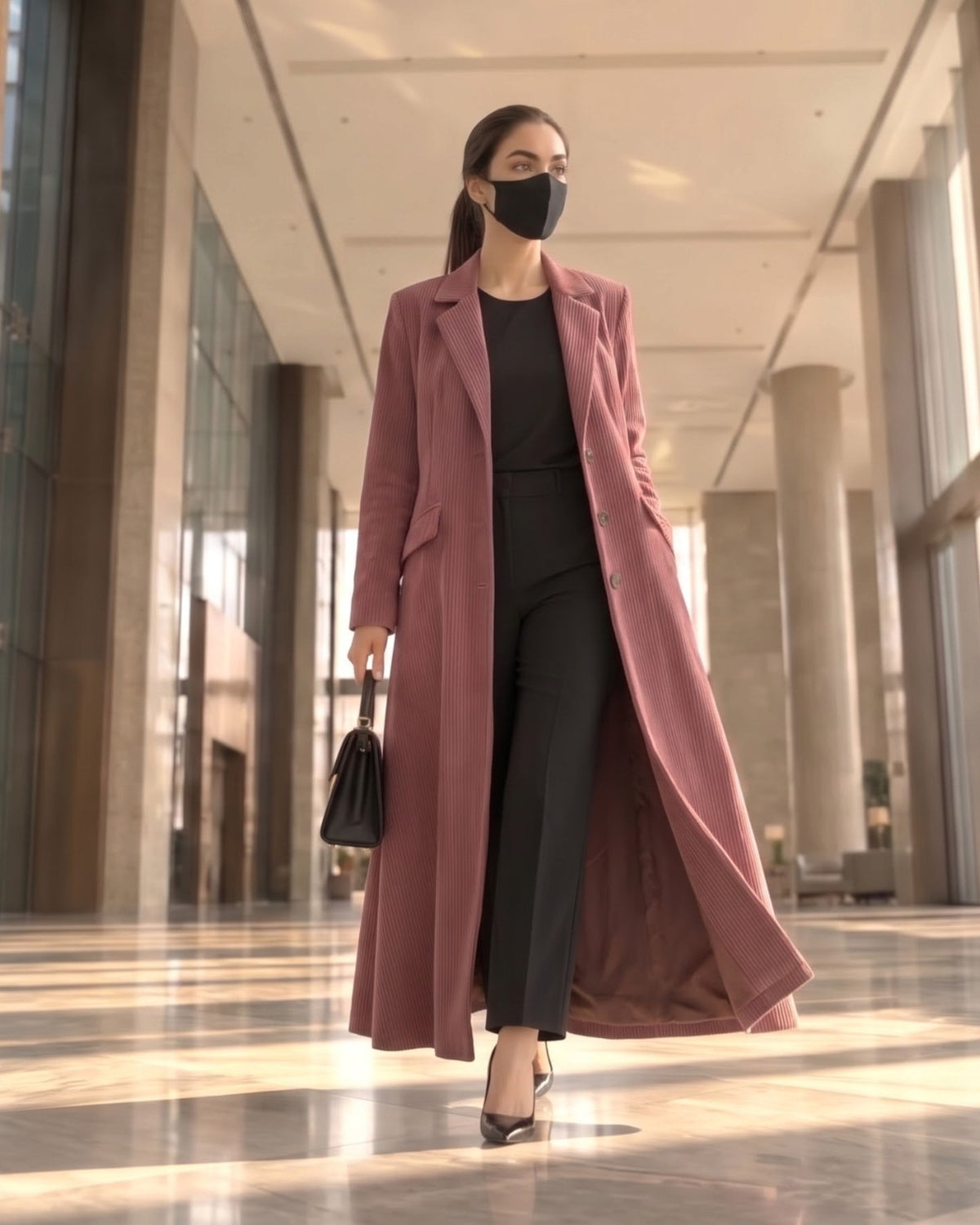 Classic Corduroy Workwear Long Coat