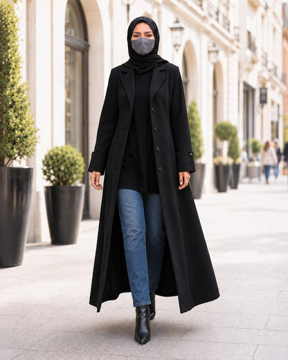 Premium Blazer Style Abaya without Lining | Free Matching Hijab