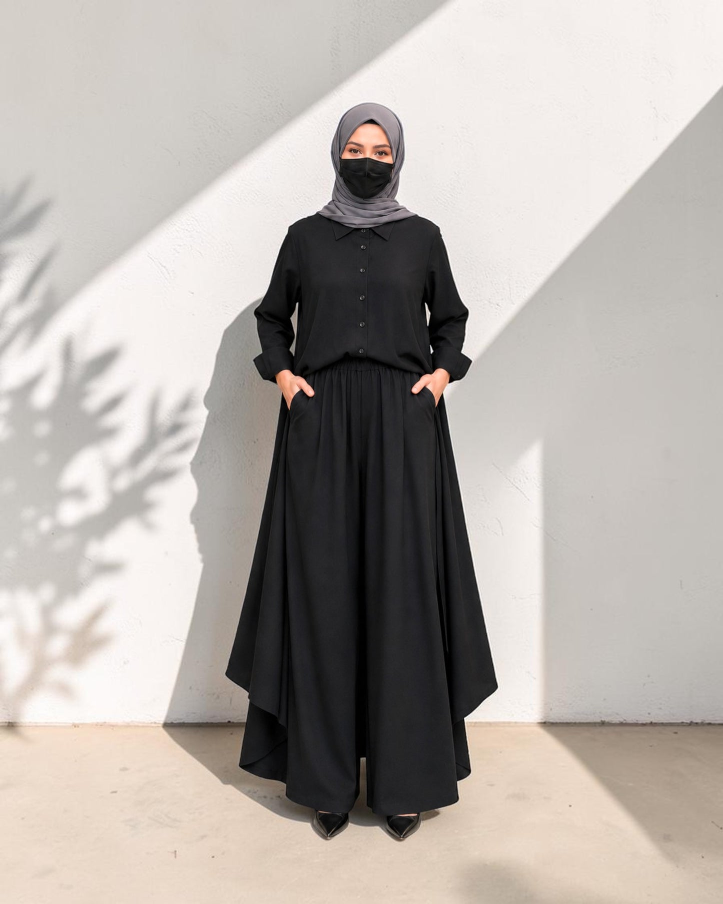 Designer Co-ord Set with Long Tunic and Elasticated Bottom
