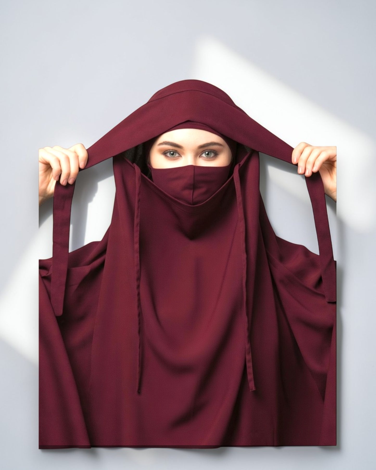 Full Length- Single Piece Jilbab With Adjustable Mouthpiece in Firdaus Fabric