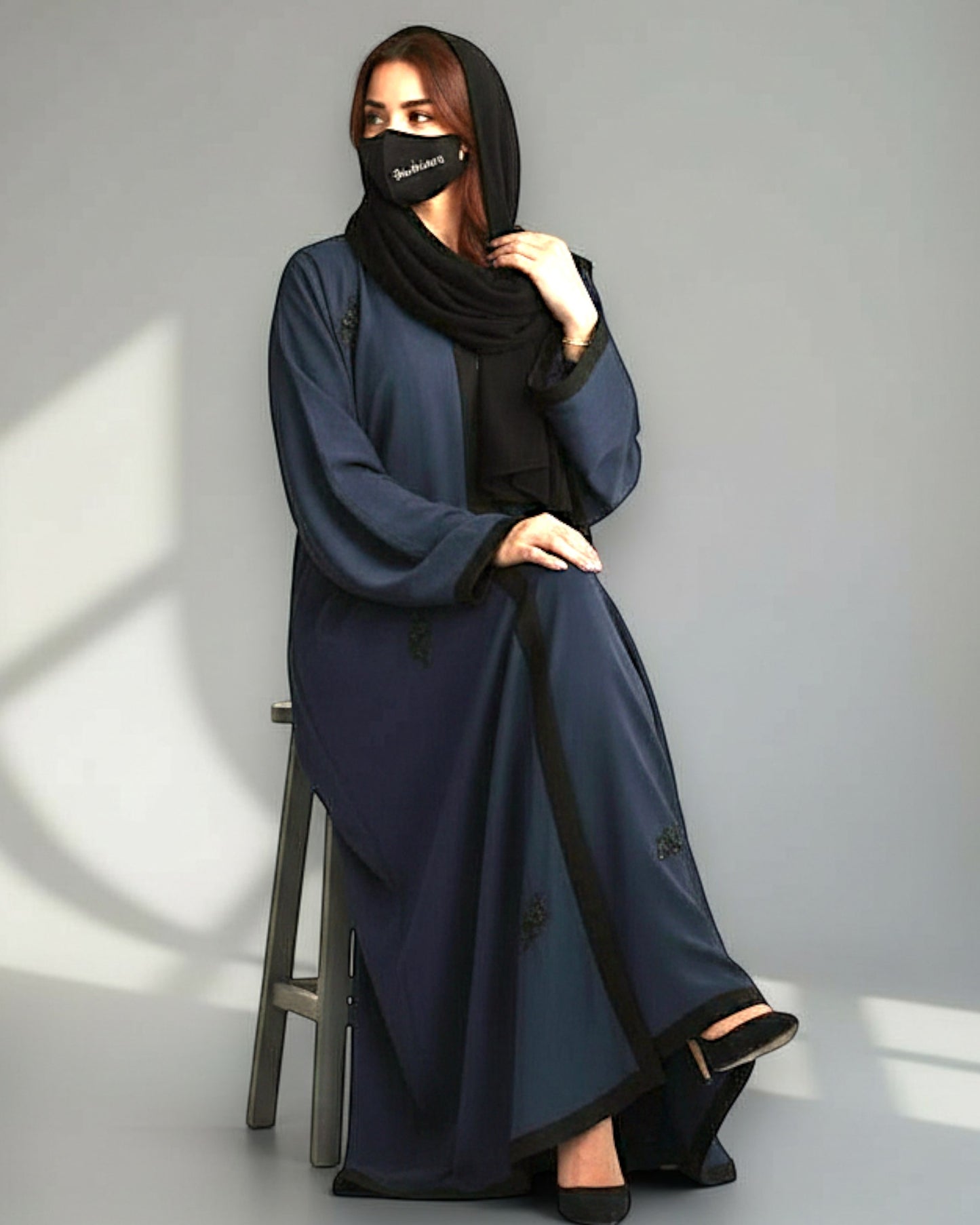 Front Open Abaya in Zoom Imported Fabric with Handwork
