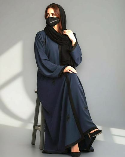 Front Open Abaya in Zoom Imported Fabric with Handwork