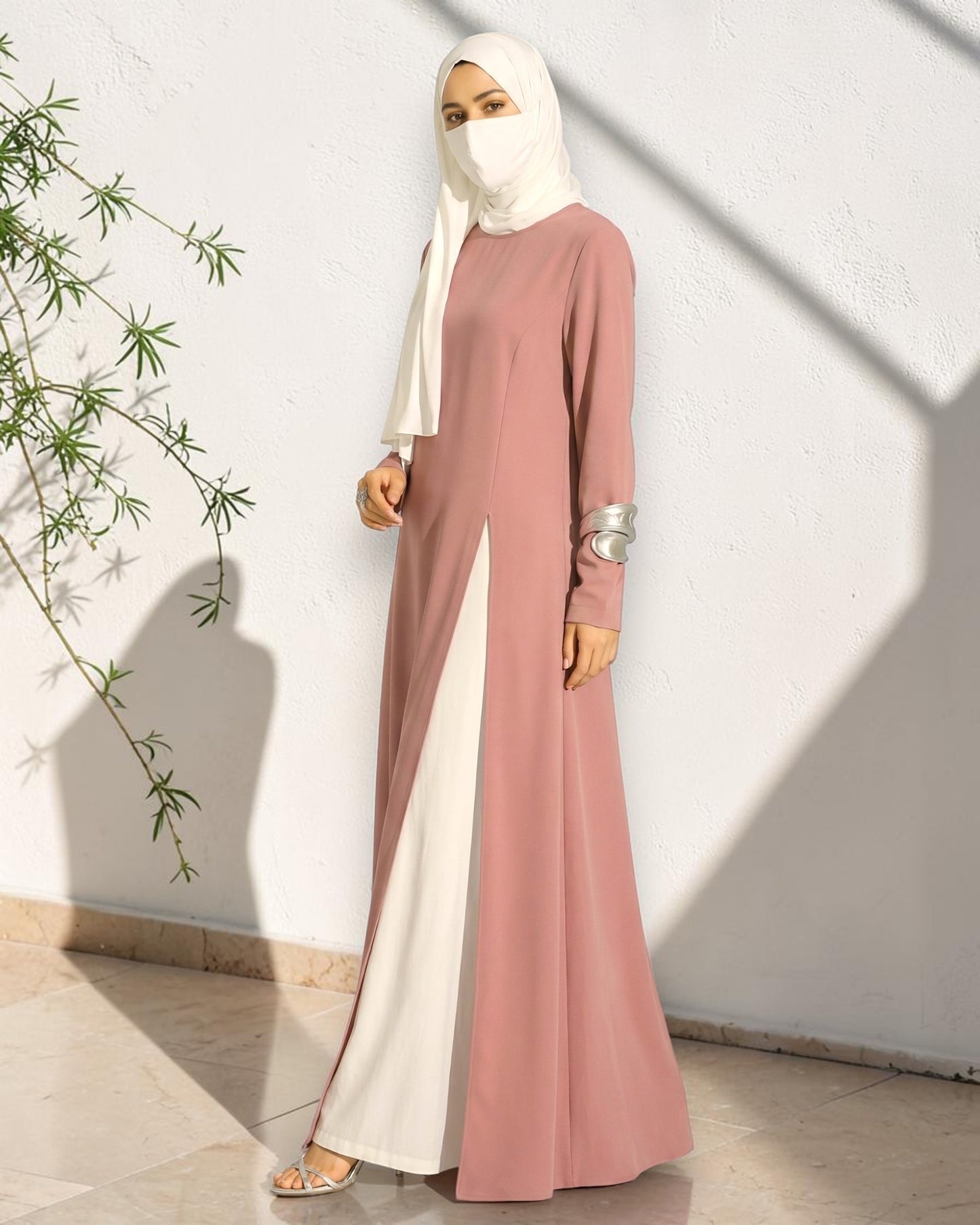 3 Pcs Set |Modest Co-Ord Set with Long Slit Top