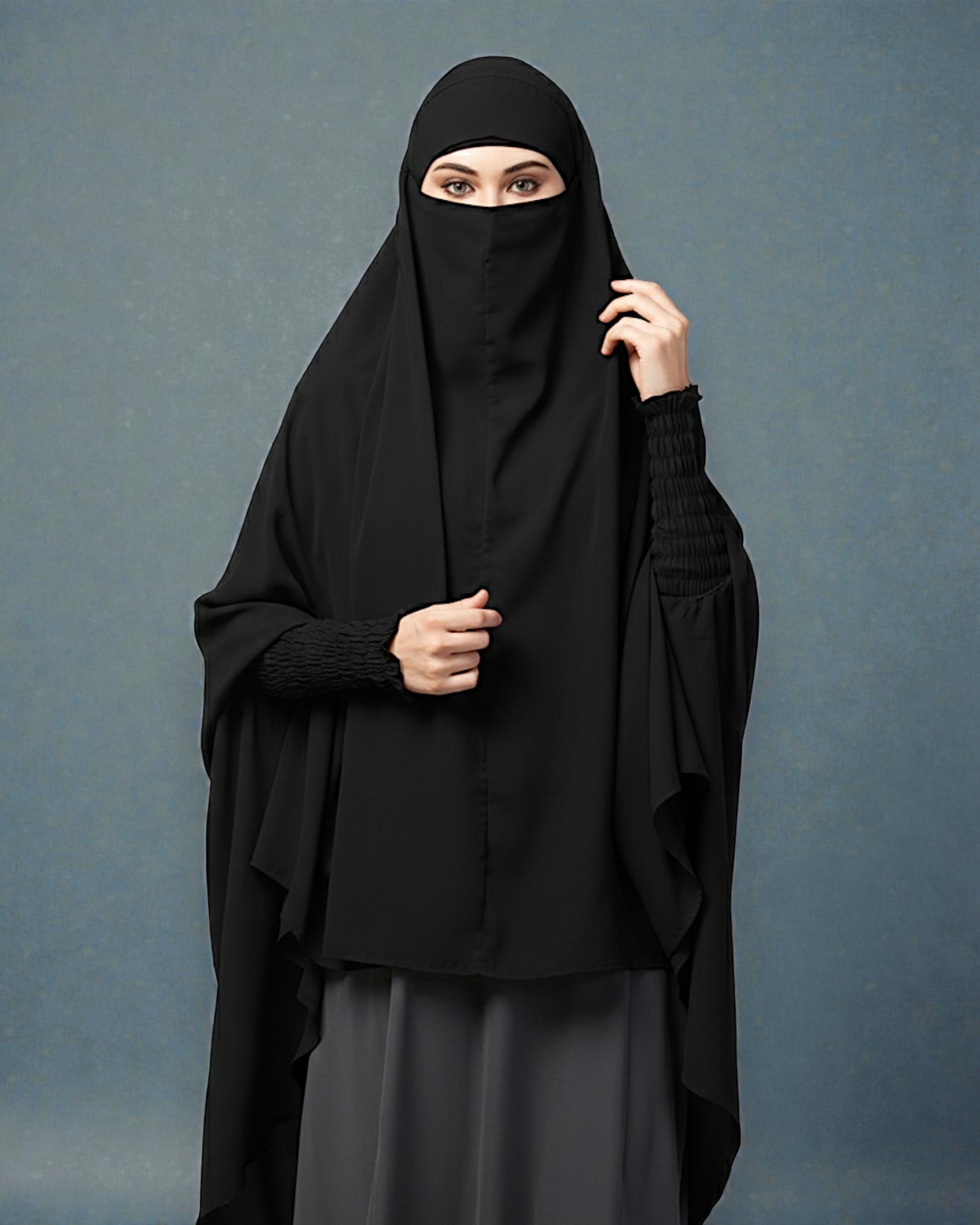 Khimar-Long Prayer Hijab With Mouth-Piece