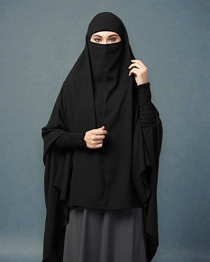Khimar-Long Prayer Hijab With Mouth-Piece