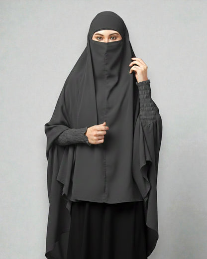 Khimar-Long Prayer Hijab With Mouth-Piece