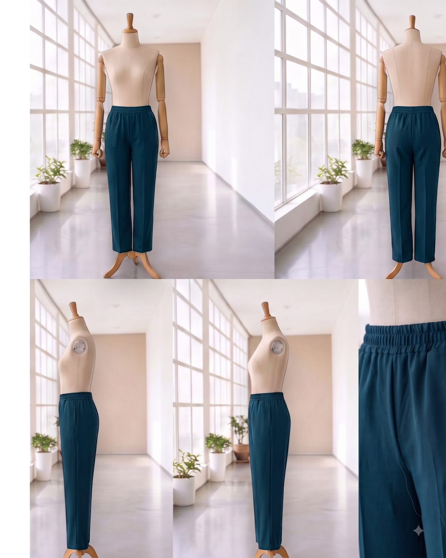 Modest Workwear Long Top with Hijab | Optional Pant |Dark Teal