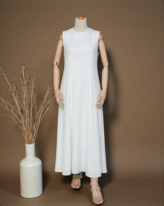 Sleeveless Inner Abaya in Premium Firdaus Fabric with Back Keyhole