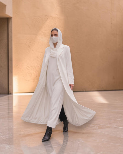 Abaya style coat without Lining | Free Matching Hijab