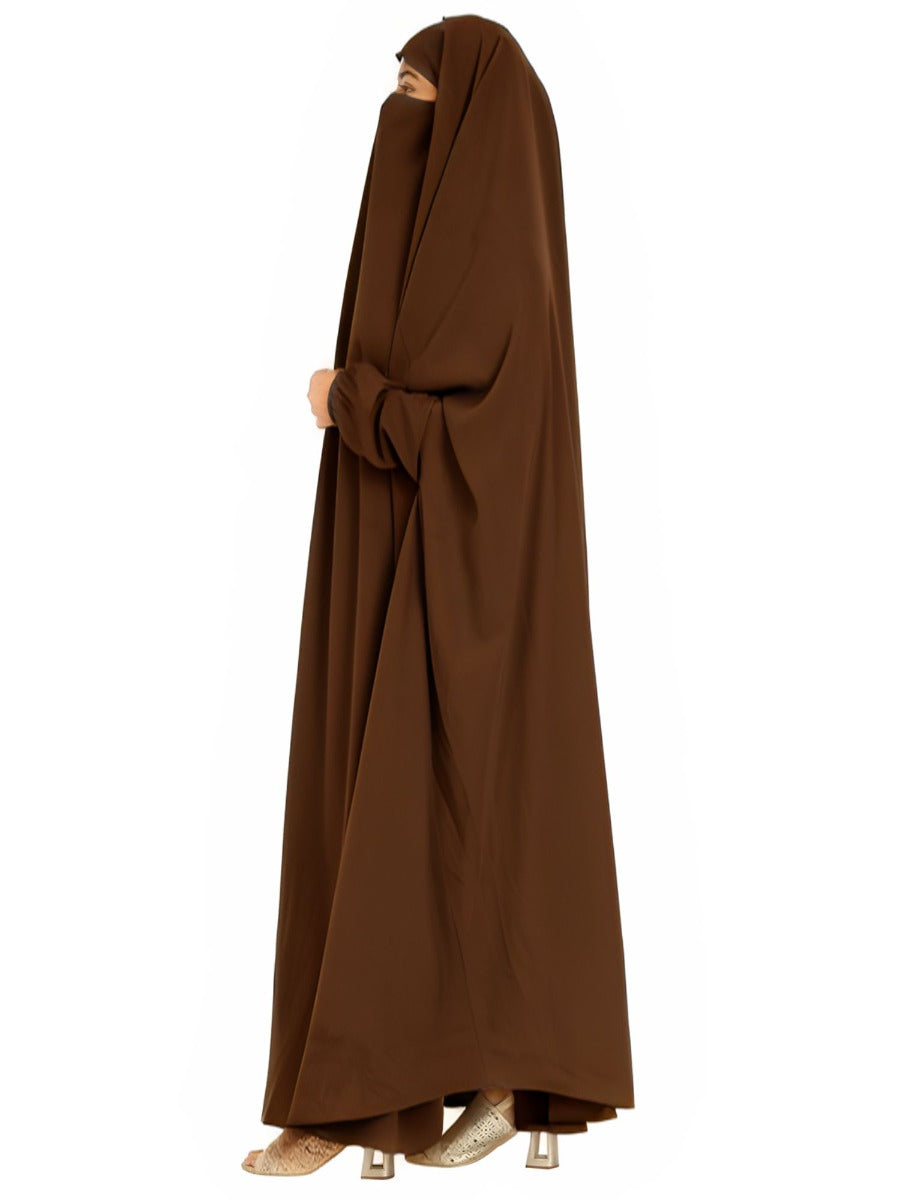 One Piece Prayer Jilbab With Adjustable Nose Piece