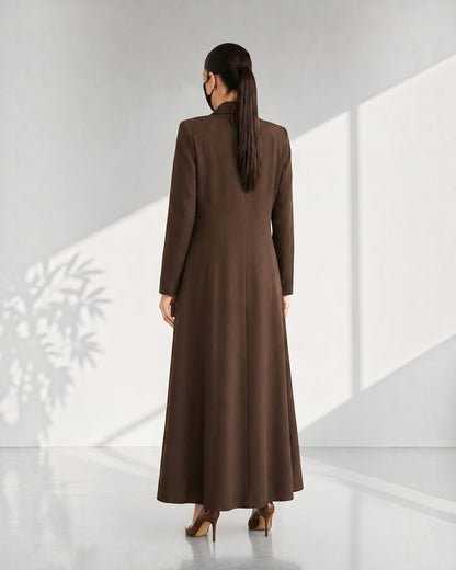 Trendy Mahram-Coat like Abaya in Flow Crepe Fabric