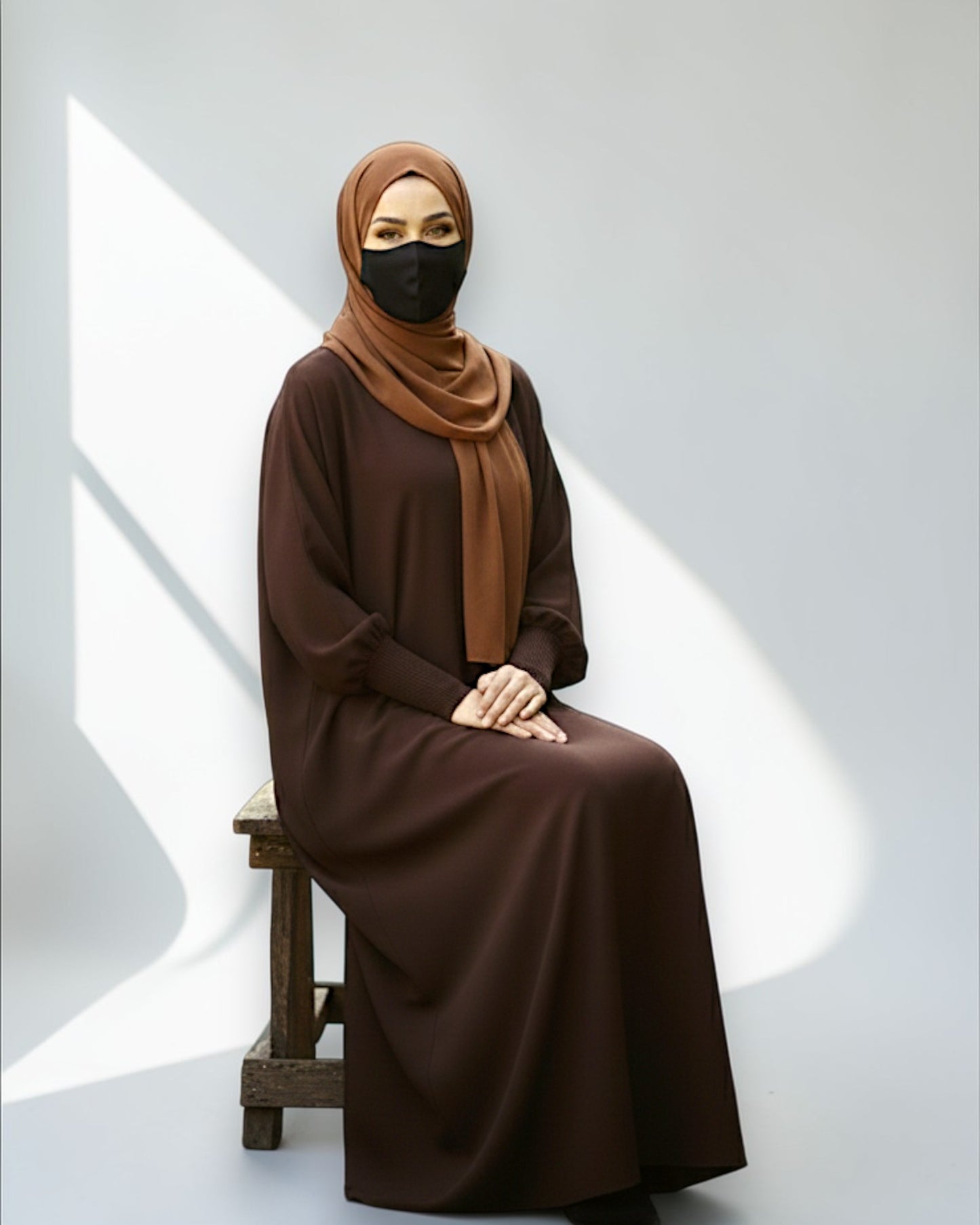 Front Open Kaftan Abaya in Premium Seltos Fabric with Full Zipper