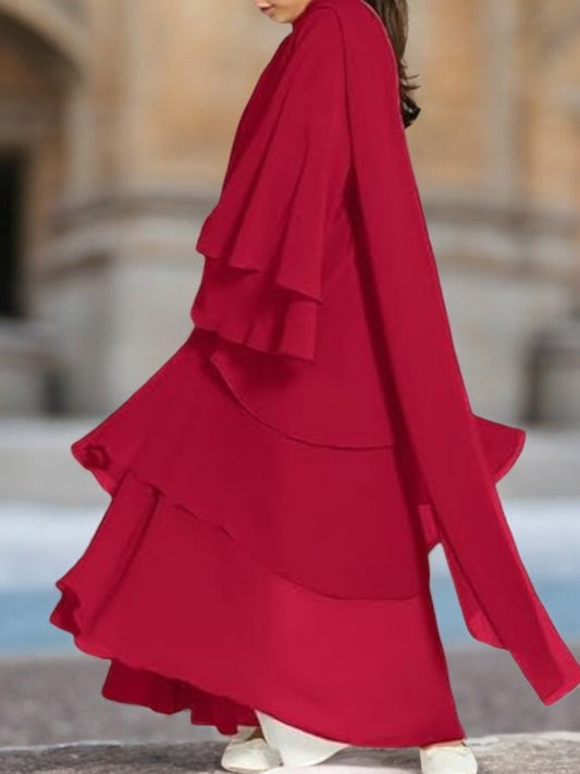 Elegant Front-Open Georgette Abaya for Kids