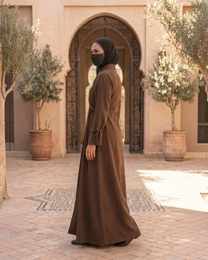 Designer Coat Abaya online in Angrakha Style with Tie Ribbons