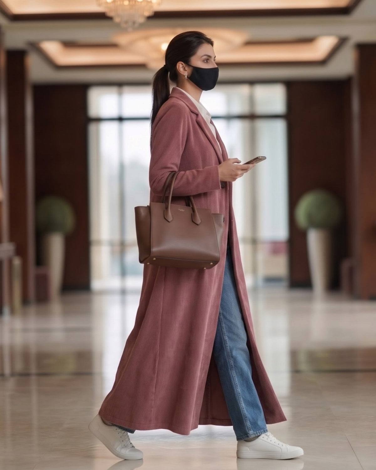 Classic Corduroy Workwear Long Coat