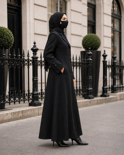 Premium Blazer Style Abaya without Lining | Free Matching Hijab
