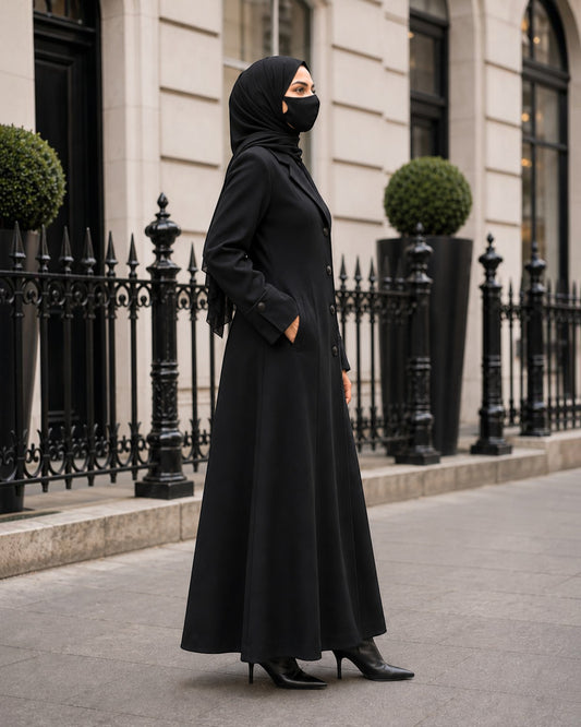 Premium Blazer Style Abaya without Lining | Free Matching Hijab