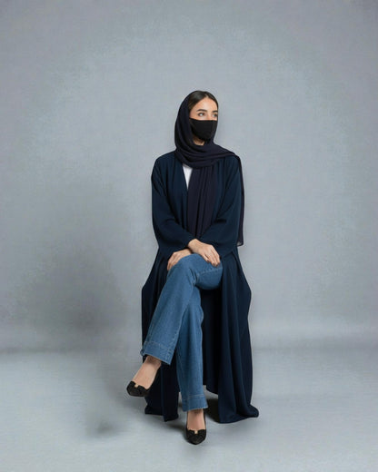 Full Length Open Abaya Fit Shrug in Premium Seltos Fabric