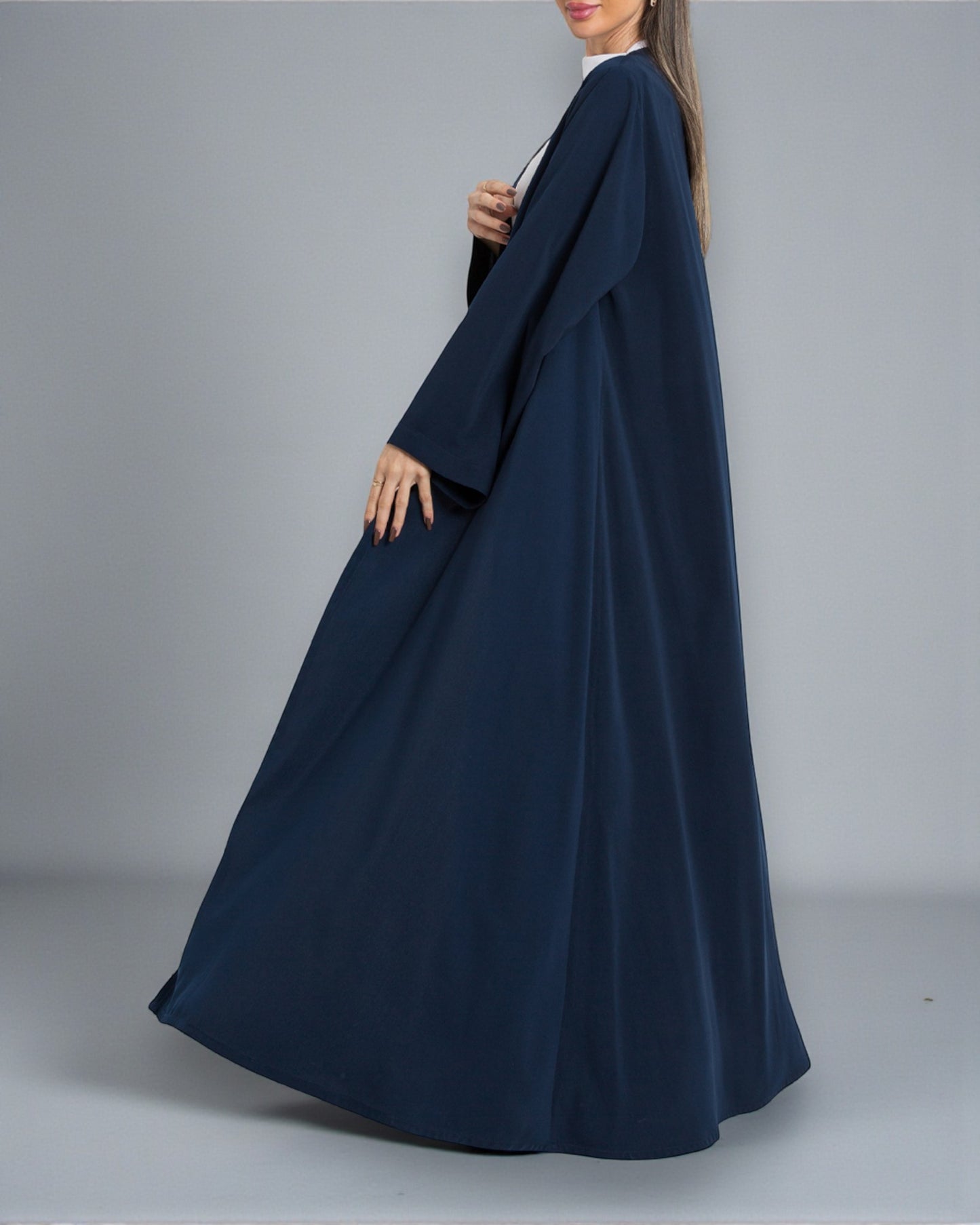 Full Length Open Abaya Fit Shrug in Premium Seltos Fabric