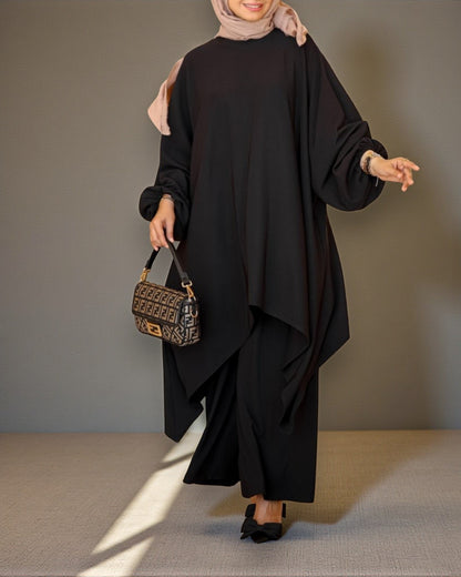 Loose Fit Co-Ord Set in Premium Firdaus Fabric with Hijab