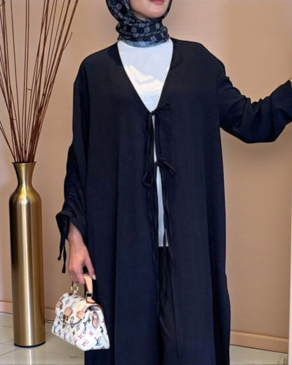 Full Length Open Abaya Fit Shrug in CYE Crush