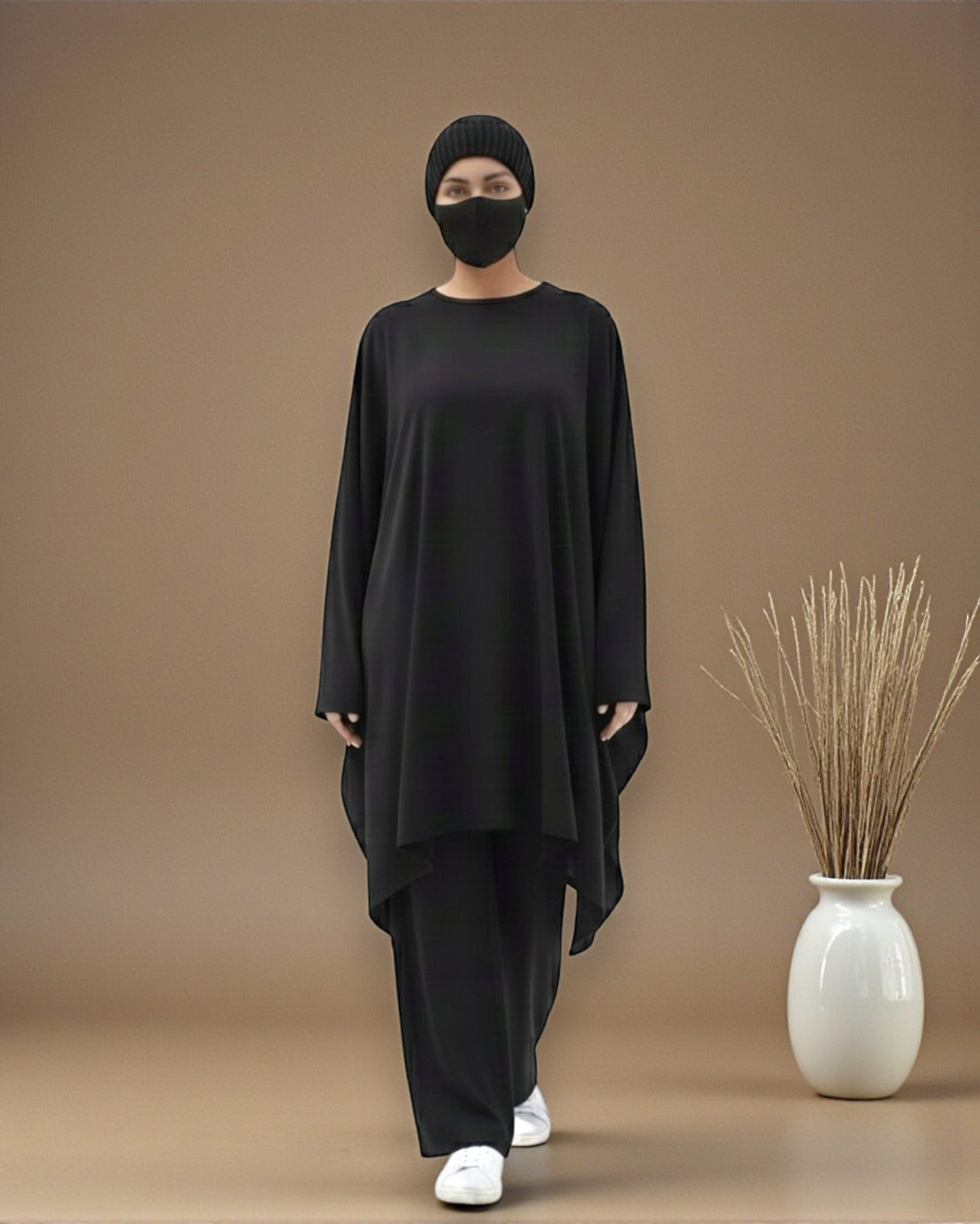 Kaftan Co-Ord Set in Premium Firdaus Fabric with Stole Hijab