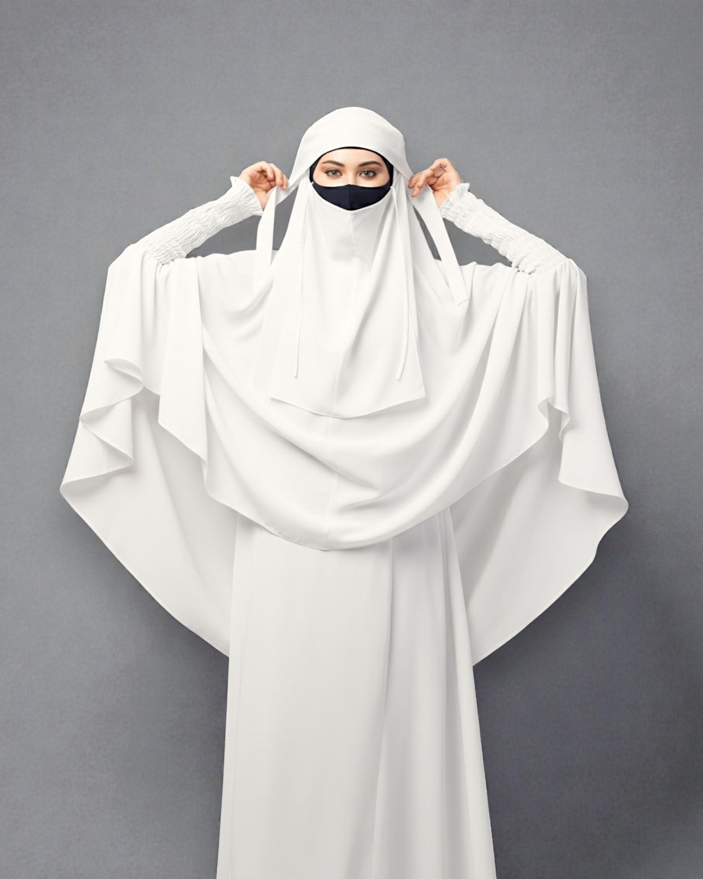 Khimar-Long Prayer Hijab With Mouth-Piece
