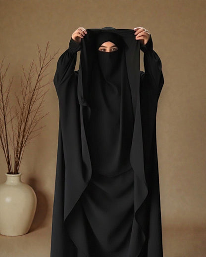 Graceful Saudi Jilbab Abaya in Premium Seltos Fabric