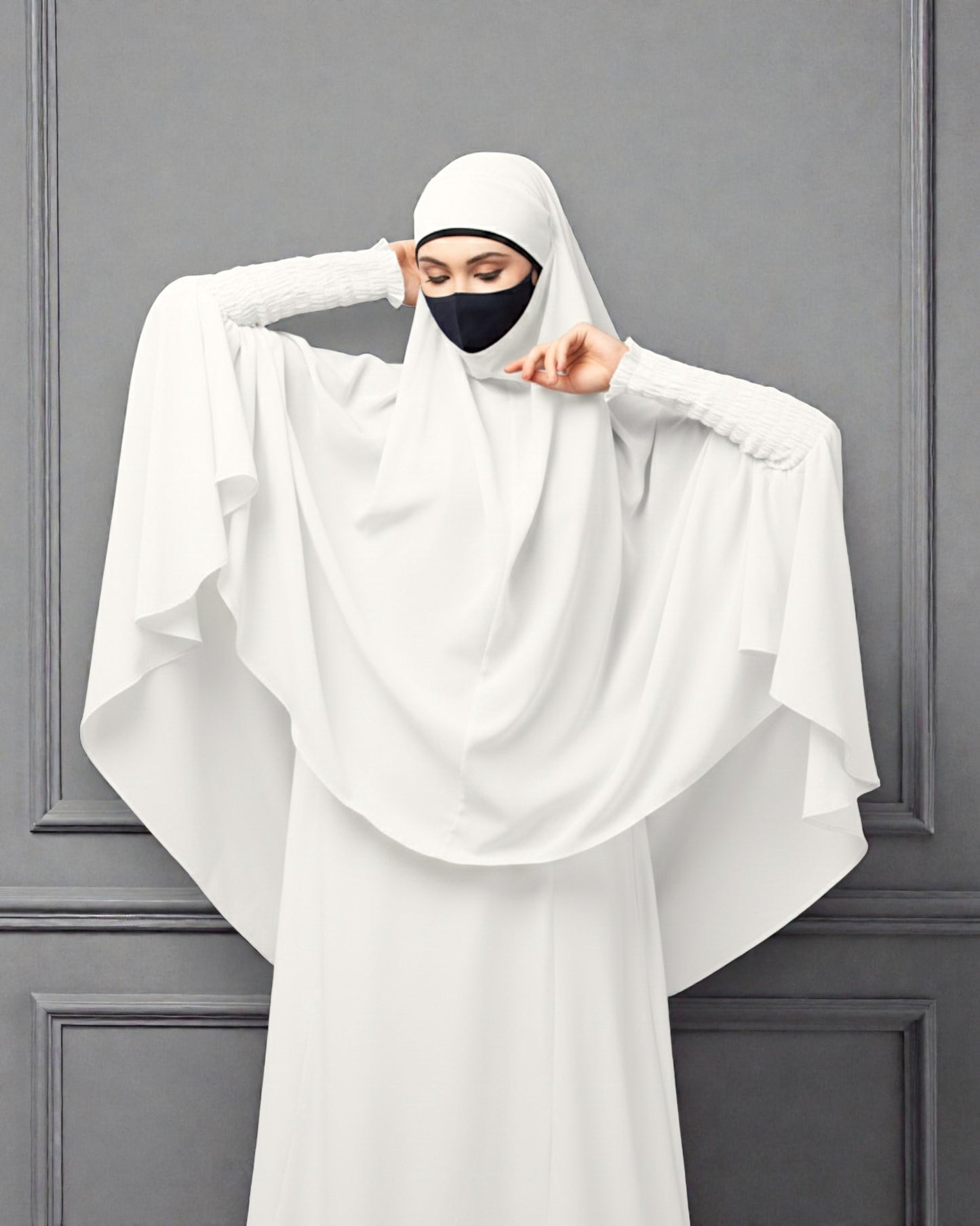 Khimar-Long Prayer Hijab With Mouth-Piece