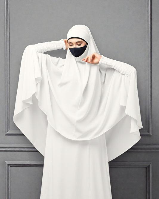 Khimar-Long Prayer Hijab With Mouth-Piece