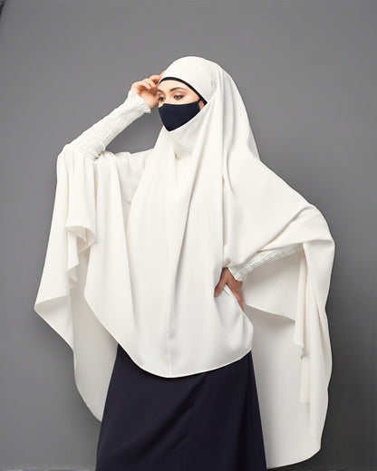 Khimar-Long Prayer Hijab With Mouth-Piece