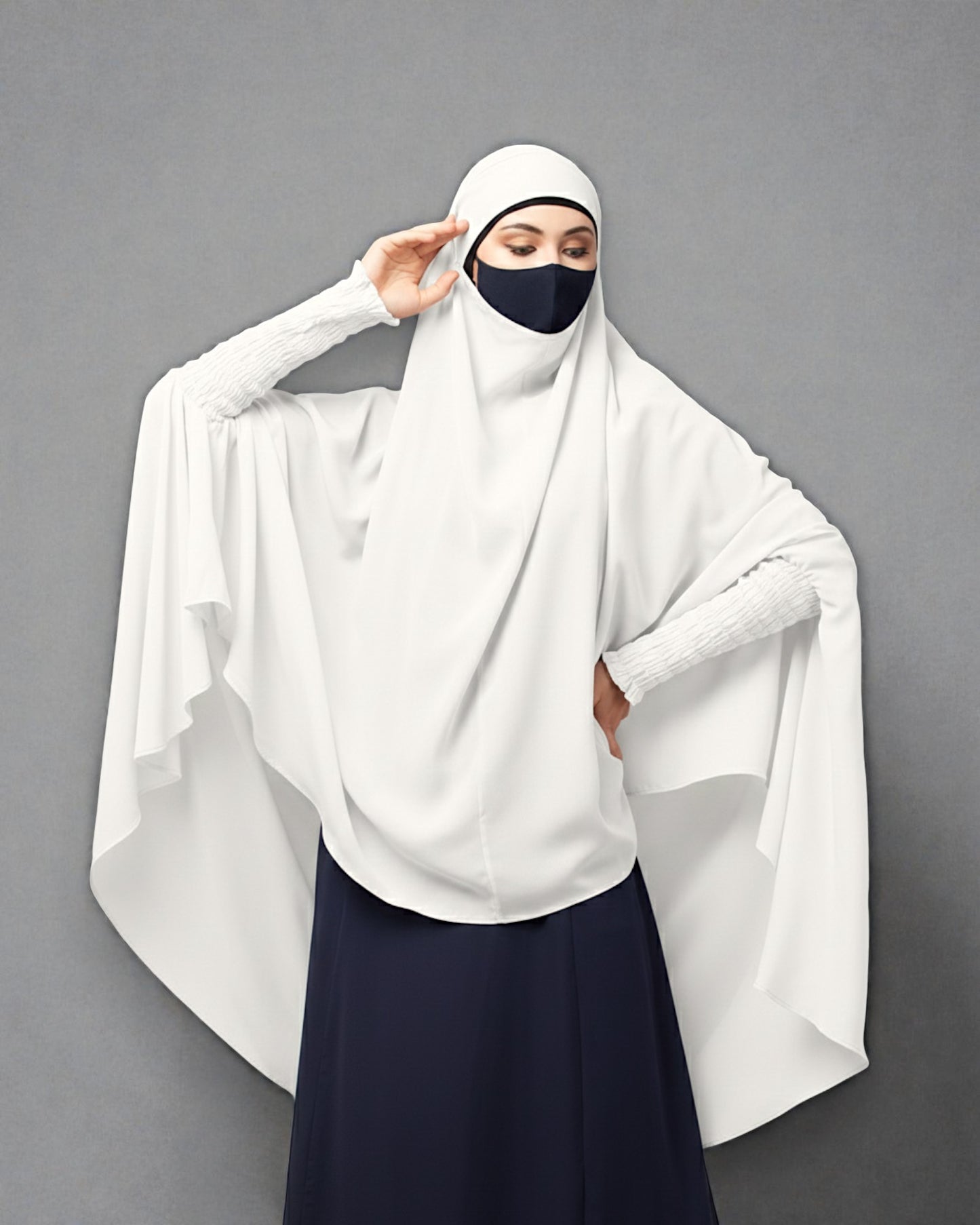 Khimar-Long Prayer Hijab With Mouth-Piece