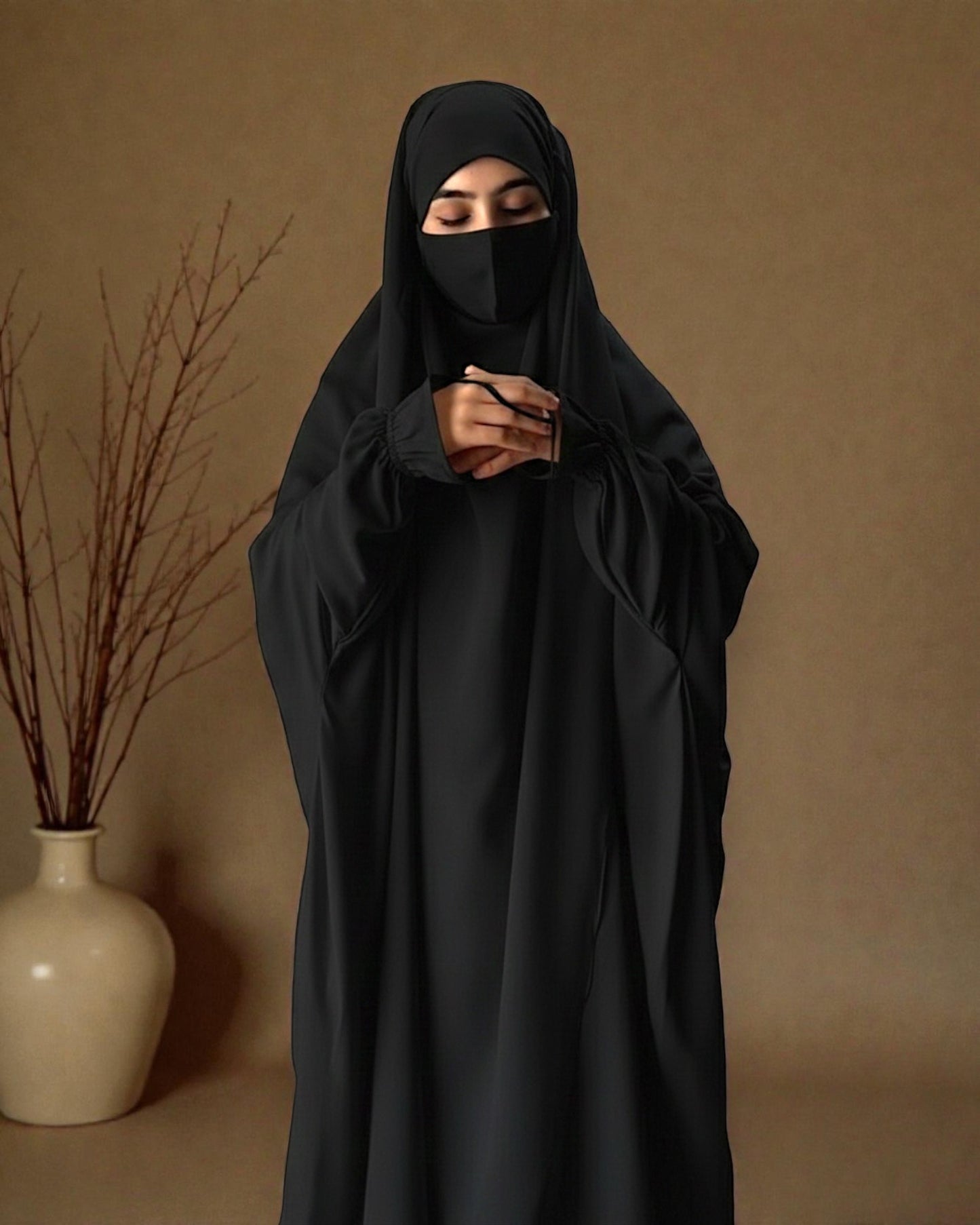 Graceful Saudi Jilbab Abaya in Premium Seltos Fabric